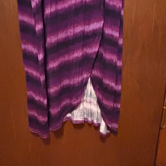 Lane Bryant Purple striped tank hi lo maxi dress plus size 14/16 - Picture 3 of 8